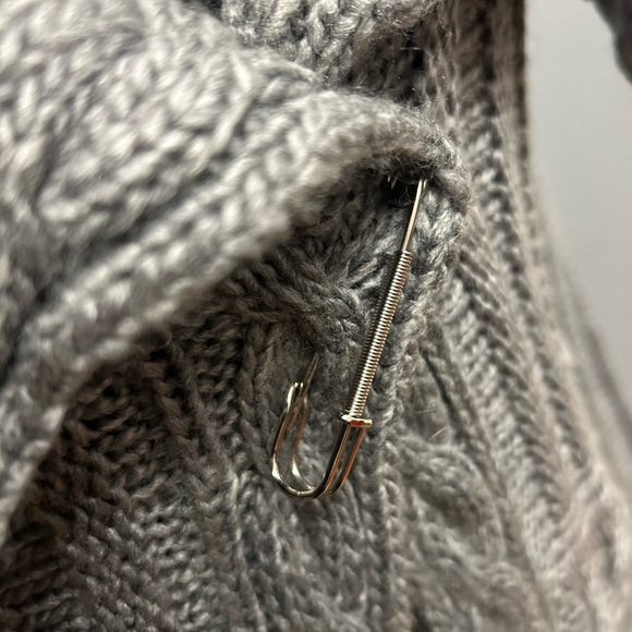 GIGI Long Gray Cardigan, Size S - Picture 5 of 7